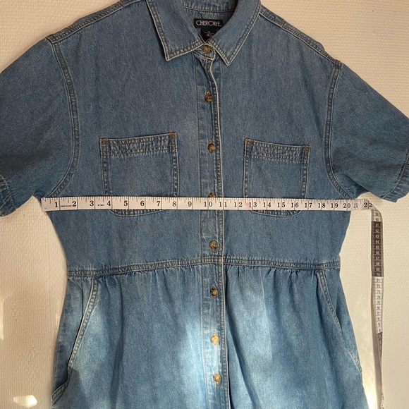 Cherokee 100% Cotton Denim Button Up Maxi Dress - Picture 9 of 9